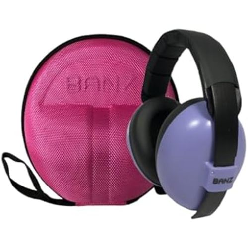 BANZ BabyBanz Earmuffs Infant Hearing Protection–Ages 0-2+ Years–The Best Earmuffs for Babies & Toddlers–Industry Leading Noise Reduction Rating–Soft & Comfortable–Baby Ear Protection INCLUDES CASE