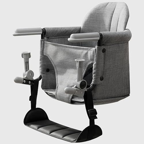 Lvvbaby Hook On High Chair Portable Baby High Chair-Foldable Convertible for Travel & Home,Clamp-On High-on Chair with Footrest, 3-Point Safety Harness Lightweight 4.3lbs