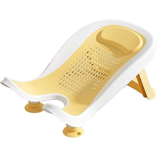 Multifunctional Infant Bath Basin, Lying Down Shower Tub for Home Use on Counters or Bathtubs, Quick Baby Buttock Washing Tool for Counter Sink Bathtub Daily Use Baby Butt Basin (Yellow)