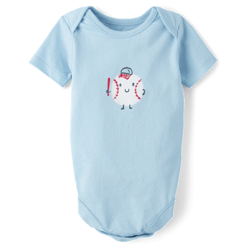 Baby Baseball Graphic Bodysuit - Blue