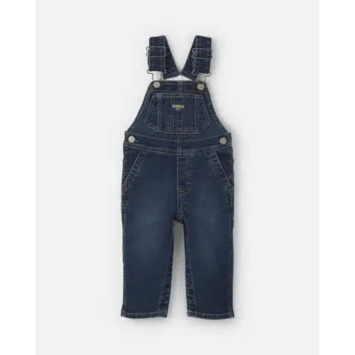 Baby Elastic Strap Denim Overalls - Dark Wash - OshKosh B'gosh | Carter's