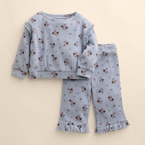 Ruffle Crew & Wide Pant Set