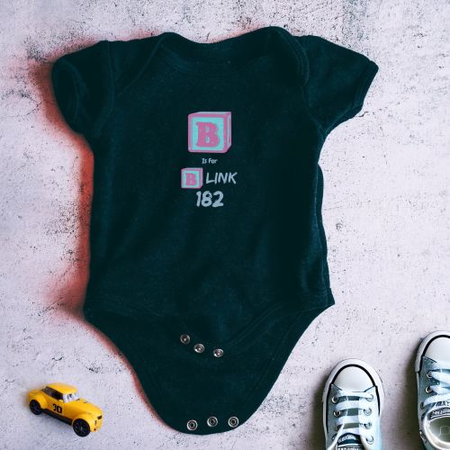 B is for Blink 182 Emo Kid Bodysuit | Blue Font or Pink Font Bodysuit| Elder Emo Baby Shower Gift | Emo Baby Gift | Baby Boy or Girl Clothes
