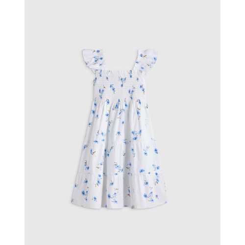 100% Organic Cotton Poplin Smocked Dress - Toddler Girl