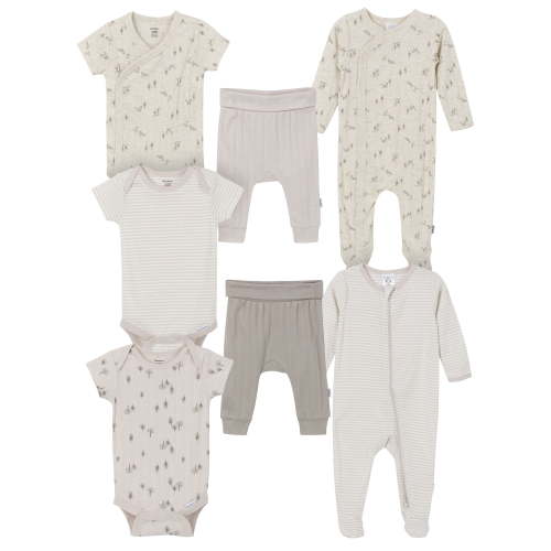 Gerber Gender Neutral 7-Piece Outfit Set, Sizes 0/3 Months - 6/9 Months