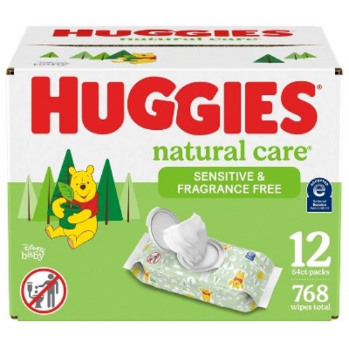 Huggies Natural Care Sensitive Unscented Baby Wipes (Select Count)