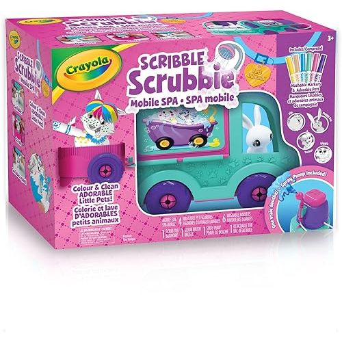 Crayola Scribble Scrubbie Pets Mobile Spa Playset, Creative Toys