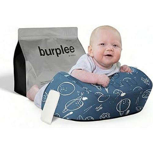 Vonu Burplee Pro 4-in-1 Baby Support Cushion - Tummy Development, Gas Release Assistance & Easy Burping with Burp Booster, Washable Cover