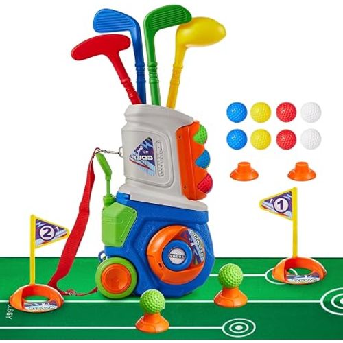 PJG 23 Pcs Toddler Golf Clubs Set, Kids Golf Toys, Birthday Gift Boys Girls