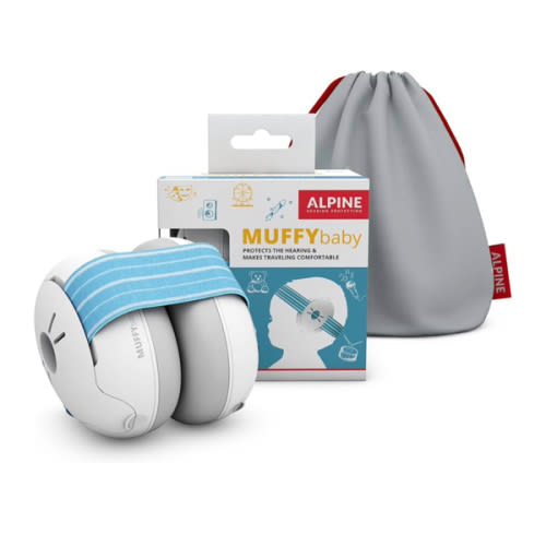 Alpine Muffy Baby Ear Protection for Babies and Toddlers up to 36 Months - CE & ANSI Certified - Noise Reduction Earmuffs - Comfortable Baby Headphones Against Hearing Damage & Improves Sleep - Blue