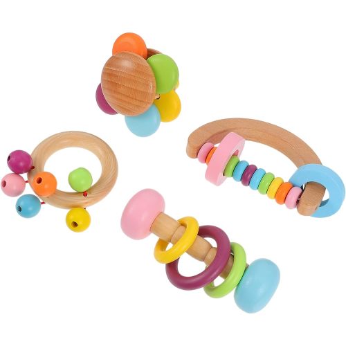 Montessori Wooden Rattles (4 Pack)