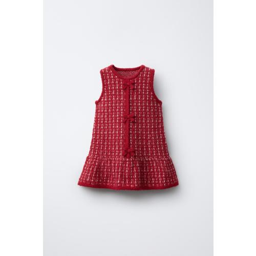 STRUCTURE KNIT DRESS - Red | ZARA Canada