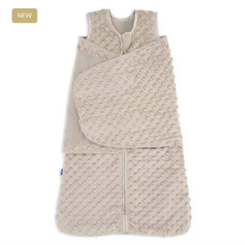 Fawn Grey Plushy Dot Velboa Swaddle | HALO