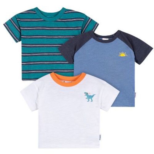 Gerber Baby Boys' Short Sleeve T-Shirts, 3-Pack, Blue, 3-6 Months