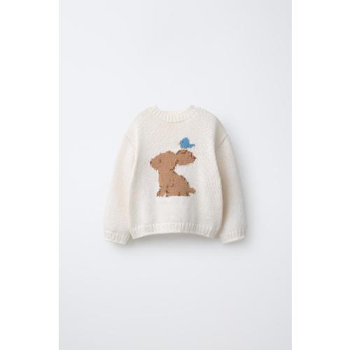 KNIT BUNNY JUMPER - Ecru | ZARA United States