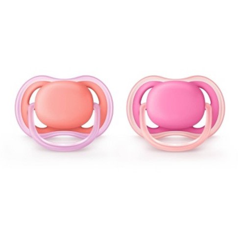 Philips Avent 2pk Ultra Air Pacifier 6-18 Months - Pink/Peach
