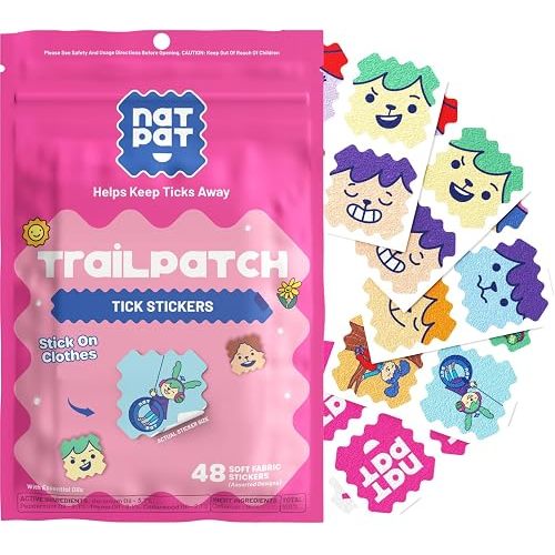 NATPAT Trail Patch Outdoor Stickers for Kids (48 Pack) - BuzzPatch - For Toddlers, Babies, Kids