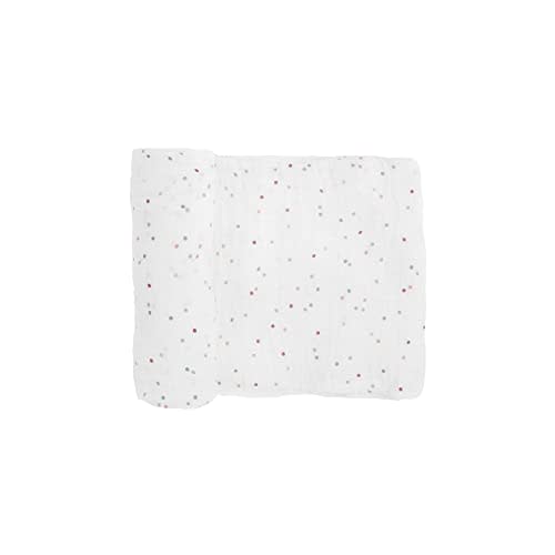 Little Unicorn Premium Cotton Swaddle Baby Blanket | Breathable Fabric | for swaddling, Play, Nursing & More (Dots)