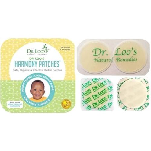 Dr. Loo’s Natural Infant Patches for Colic, Reflux, Gas and Constipation for 2 weeks-12 Months, 6 Patches