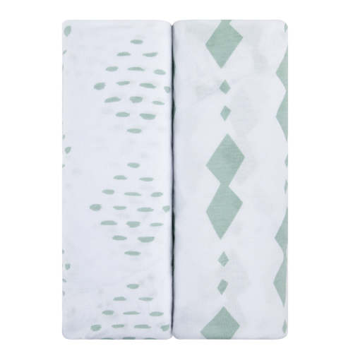 Sage Diamond Crib Sheet Set – Ely's & Co.