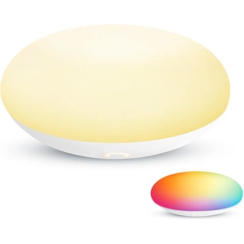 Portable Night Light for Nursery - Baby Night Lamp for Breastfeeding, Soft Silicone Touch Lamp, Egg Light for Kids, with 11 Colors Changing & Eye Caring, Stepless Dimming