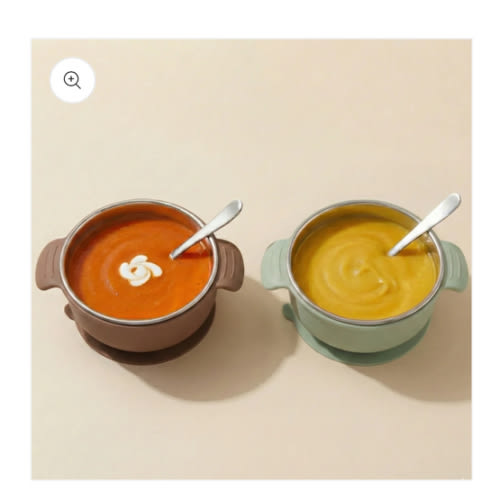 PRE ORDER! Stainless Steel Bowl Set of 2 (Mocha Mousse & Sage Green) – Tots Ground