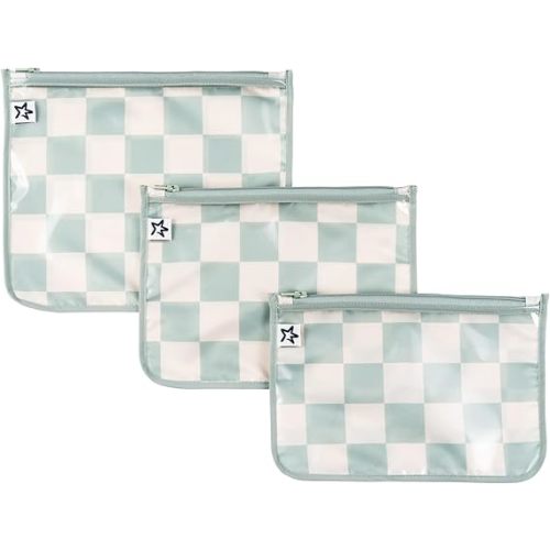 Tiny Twinkle Diaper Bag Organizing Pouches|3 Pack Mess-Proof Clear Front Travel Organizer Bags&TSA Approved Toiletry Bag Set for Baby and Mom Essentials