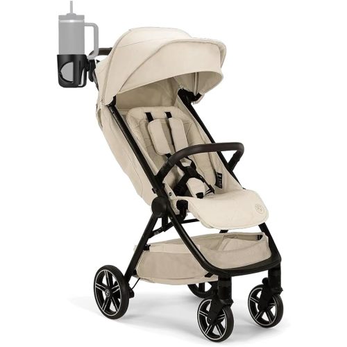 Cup Holder Compatible with Nuna Stroller Models TRVL, TRVL LX, Mixx, TAVO, SWIV & Demi – 360° Adjustable Clamp, Spill-Resistant, Secure Hold, Fits Bottles, Tumblers & Travel Mugs (Black)