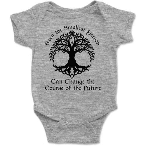 Even The Smallest Person Can Change The Course of The Future Bodysuit - Available in White Gray or Pink