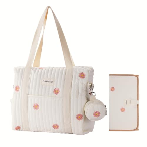 3pc Diaper Bag Tote Set, Hospital Bag for Labor & Delivery, Maternity Travel Bag with Changing Pad & Pacifier Case