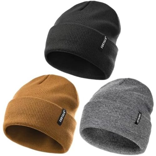 FURTALK Baby Beanie Knit Winter Hats 3 Pack for Infant Toddler Kids Skull Caps