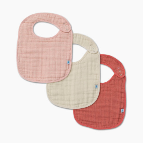 Little Unicorn Cotton Muslin Classic Bib (3 Pack) - Rose Petal
