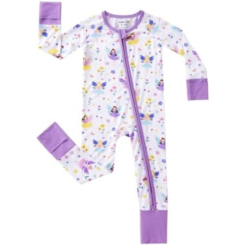 pureborn Baby Infant Boys Girls Zipper Sleeper Snug Fit Viscose from Bamboo Pajamas 0-24 Months
