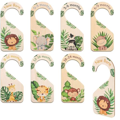 7pcs Baby Closet Dividers, Boxwood Closet Dividers for Baby Clothes Double-Side Baby Clothing Dividers for Closet for New Mom Dad Parents