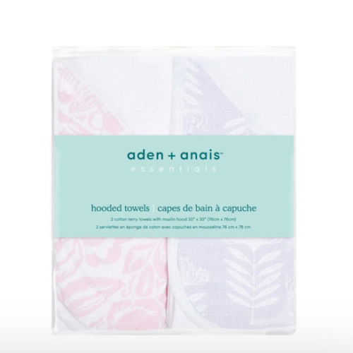 Purple & Pink Hooded Baby Towel 2pk | aden + anais