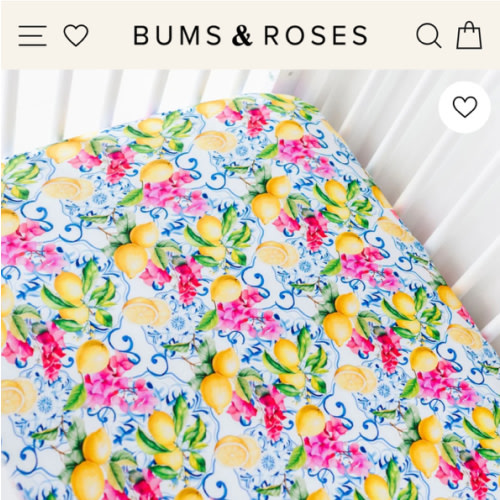 Carpe Lemon Crib Sheet