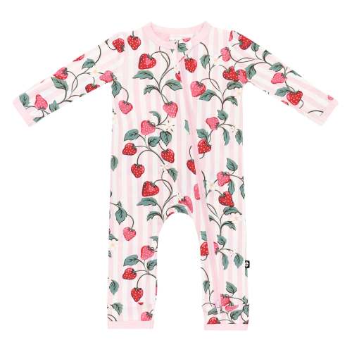 Zippered Romper in Strawberry Fields