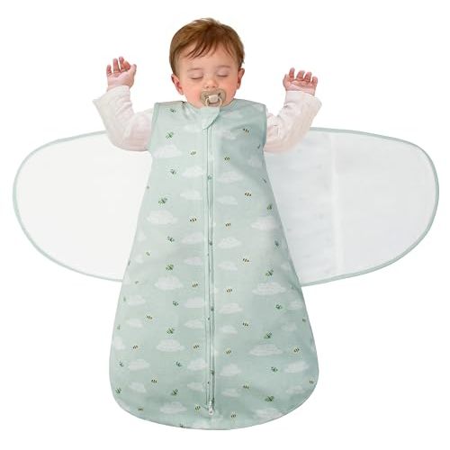 LILBESTIE Baby Swaddle Sleep Sack, 1.0 Tog New-Parent-Friendly Swaddle for Newborns & infant 0-3 Months Baby Wearable Blanket Reduce Startle Reflex, Newborn Boys Girls Registry Essentials