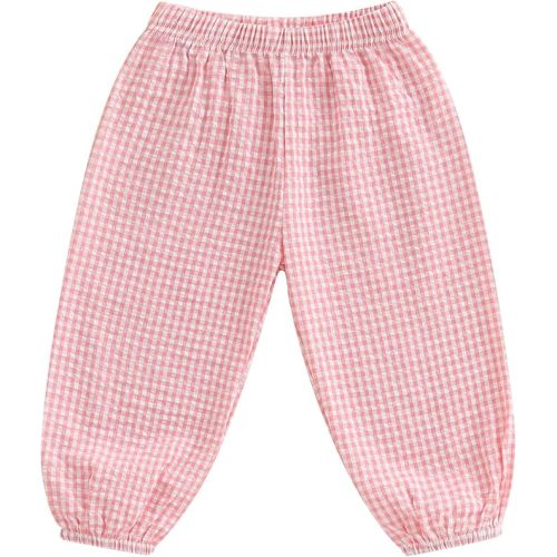 Toddler Checkered Pants Baby Girl Boy Elastic Waist Jogger Pants Kids Casual Plaid Trousers Infant Long Sweatpants