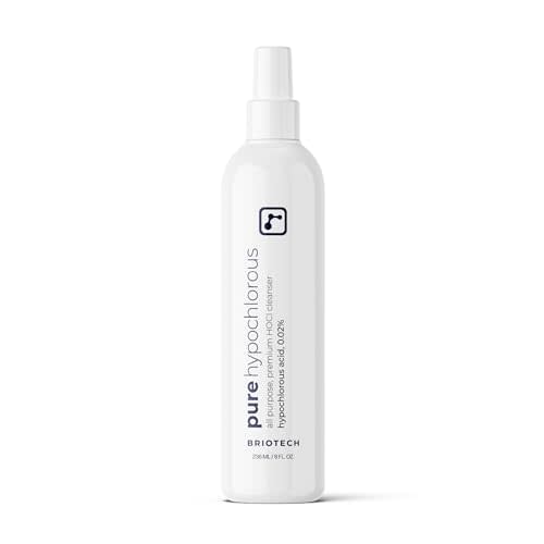 BRIOTECH Pure Hypochlorous Acid Spray and Cleanser, Original Premium HOCl Topical Solution, Multi-Purpose Cleaner, Family Approved & Pet Friendly, 8 fl oz
