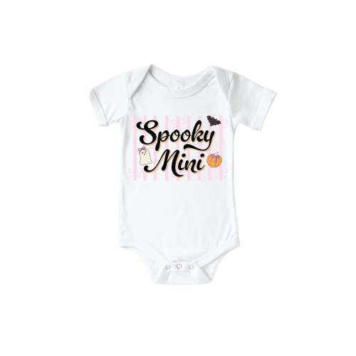'Spooky Mini' Halloween Graphic Bodysuit & Kids' Tee