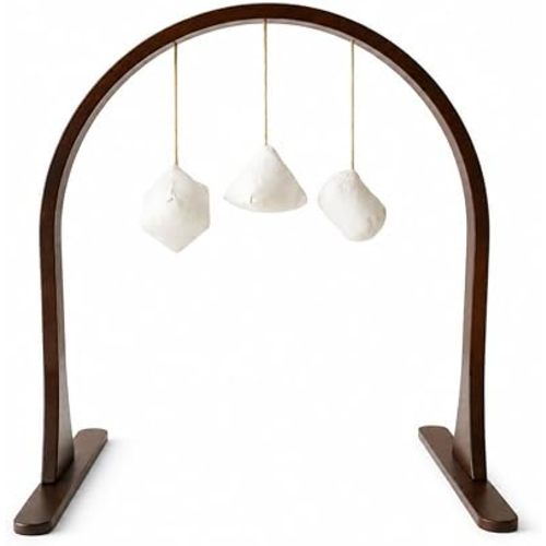 Snuggle Me Organic Baby Play Gym Arch Wooden Walnut Effect, 0-9 Months