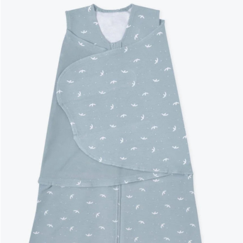 Blue Bird Print Cotton Swaddle Newborn | HALO