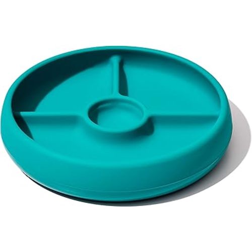 OXO Tot Silicone Divided Plate Teal