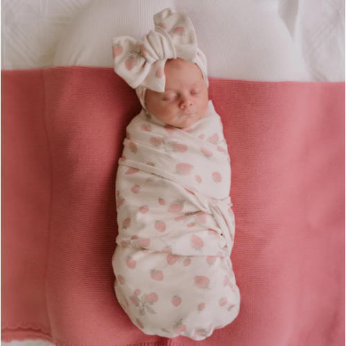 Swaddle Set | Strawberries – Little and Fern