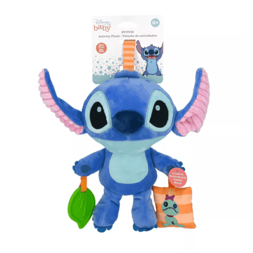 Disney Baby Stitch Activity Plush Rattle Mirror Teether New with Tag