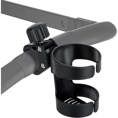 Stroller Cup Holder Compatible with Thule,360° Rotatable Stroller Accessories with Large Caliber,Black