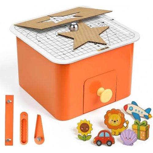 Safe Cardboard Cutter for Kids | Bladeless Paper Cutting Tool,DIY Craft Kit for Building 3D Models, Cardboard Construction and Creative Projects
