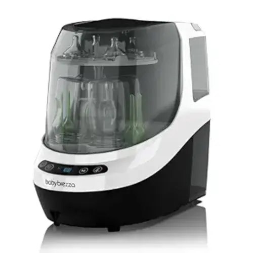 Baby Brezza Baby Bottle Washer Pro - Clinically Proven Better Cleaning - Washer, Sterilizer + Dryer In One Appliance for Essentials like Bottles + Pump Parts – Machine Replaces Brushes + Racks