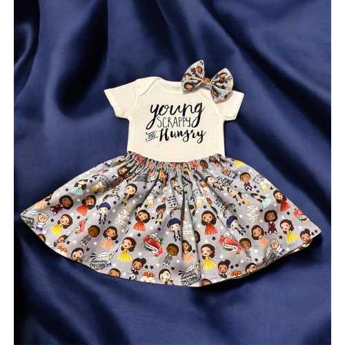 Hamilton Baby Outfit: Organic Cotton Bodysuit & Skirt Set